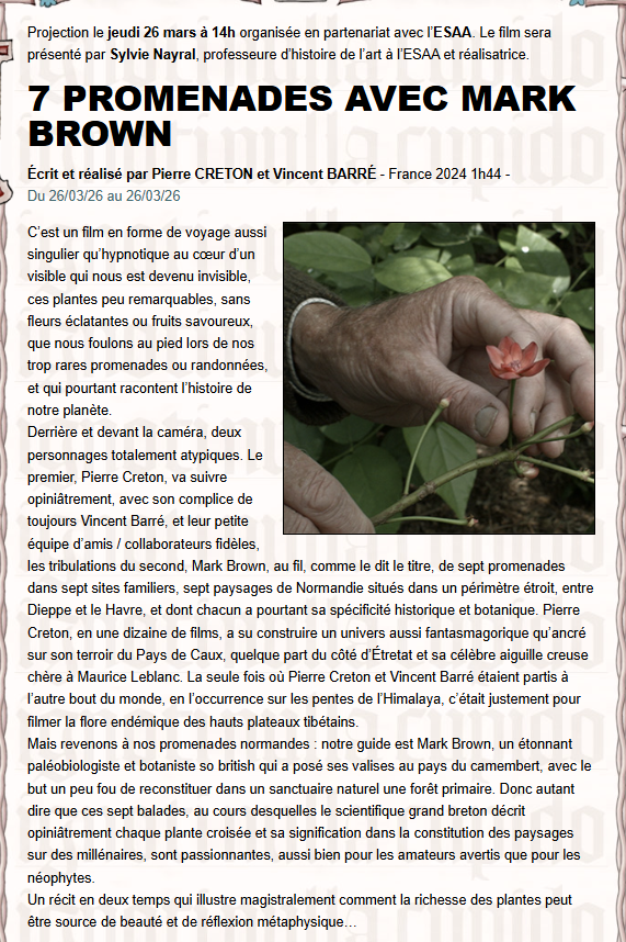 <font color="#7c0707"><strong>Projection Cinéma Utopia</strong></font>